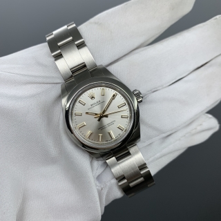 ROLEX WATCH OYSTER PERPETUAL 276200 SILVER DIAL LADIES WATCH 8684Q6V8