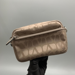 VALENTINO BAG CANVAS MESSENGER WAIST/BUM BAG BEIGE