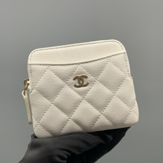 CHANEL SLG CAVIAR SKIN COIN CARD　PURSE