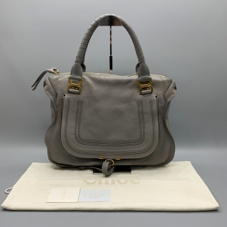 CHLOE BAG MARCIE HAND TOTE BEIGE 2WAY GRAY