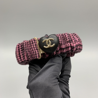 CHANEL BELT B22K 70/28 TWEED HEART BELT PINK