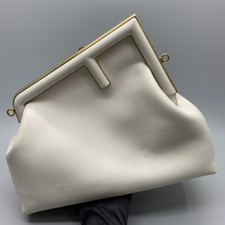FENDI BAG FIRST 8BP127 MEDIUM SHOULDER WHITE