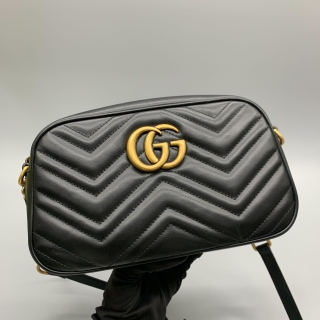 GUCCI BAG GG 447632 CAMERA CHAIN SHOULDER BLACK