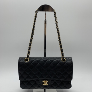 CHANEL BAG CLASSIC FLAP CAVIAR SKIN MEDIUM 25CM GHW NO.13