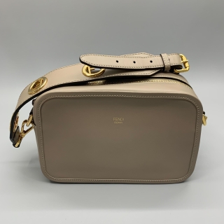 FENDI BAG ZUCCA CAME SHOULDER GRAY 8BT287