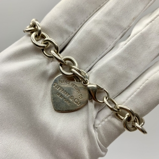 TIFFANY FINE JEWELRY BRACELET RETURN TO TIFFANY HEART TAG CHARM S925 32.45G