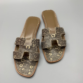 HERMES SHOES SANDALS ORANS LIZARD #39