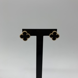 VAN CLEEF & ARPELS FINE JEWELRY EARRINGS AU750 7.57G VINTAGE FULL SET JF815923