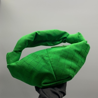 BOTTEGA VENETA BAG MINI DOUBLE KNOT JACQUARD HOBO BAG GREEN