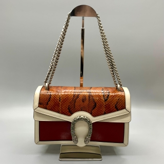 GUCCI BAG DIONYSUS PYTHON 4002496 CHAIN SHOULDER RED