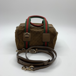 GUCCI BAG GG 859975 MINI 2WAY HAND SUEDE