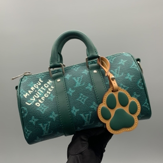 LOUIS VUITTON BAG MONOGRAM KEEPALL BANDOULIÈRE M12684 W/CHARM