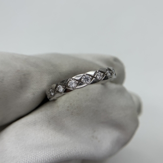 CHANEL FINE JEWELRY RING COCO CRUSH DIAMOND WG750 3.3G #50 RING ONLY A49405
