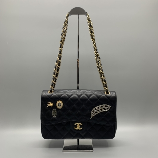 CHANEL BAG CAVIAR SKIN MATELASSE JUMBO 30CM CHAIN SHOULDER