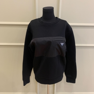 PRADA CLOTHES TSHIRT WITH NYLON POCKET BLACK #36
