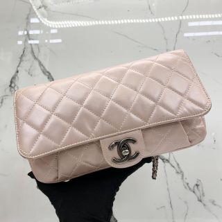 Chanel No.22 Matelassé Flap in Pink Calfskin