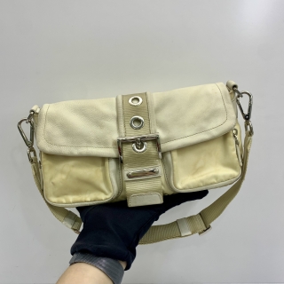 PRADA NYLON SHOULDER WHITE SHOULDER BAG