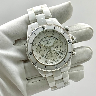 CHANEL   J12 CHRONOGRAPH AUTOMATIC 41MM H2009 W/CARD WATCH