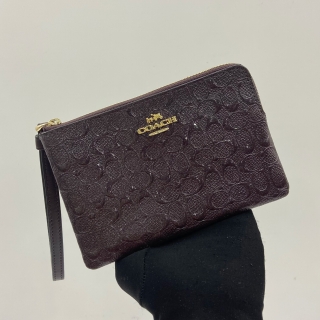 COACH PATENT F58034 WRISTLET POUCH SLG