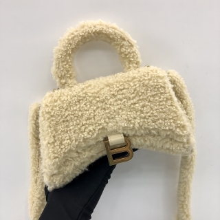 BALENCIAGA HOURGLASS 568008 SMALL WOOL 2WAY BAG