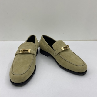 HERMES  SHOES LOAFERS KELLY SUEDE #35