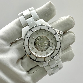 CHANEL  J12 H1759 DIAMOND AUTOMATIC WATCH ONLY