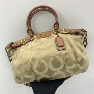 COACH  18650 CANVAS 2WAY SHOULDER HAND BAG
