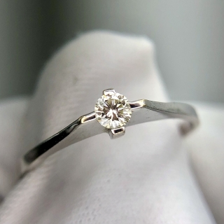 NO BRAND K18 / 750 DIAMOND 1P 0.07CT 1.2G RING