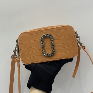 MARC JACOBS CROCODILE EMBOSSED CHAIN SNAPSHOT CAMERA 2WAY SHOULDER BAG