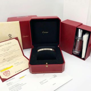 Cartier Jewelry Open Love Bangle #19 WG 750