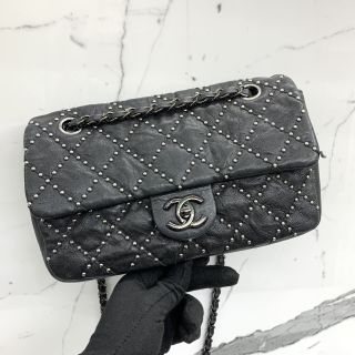 Chanel No. 19 Studded Matelassé Flap Bag in Calfskin