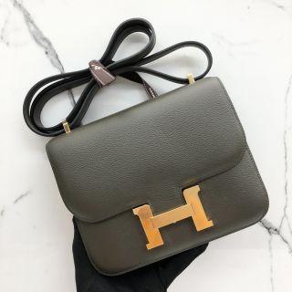 Hermes Bag Constance 18 in Vert De Gris, Y Stamp