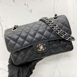 Chanel Bag Caviar Skin Black Matelassé 23 WFlap