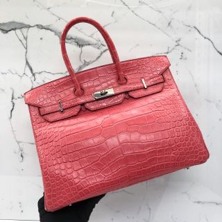 Hermes Bag Birkin 35 Red Alligator, O Stamp