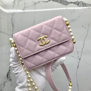 Chanel Bag Lambskin Flap Card Pearl AP2185 No.31