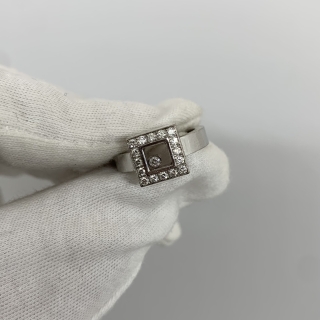 CHOPARD FINE JEWELRY RING HAPPY DIAMOND 16PD 0.33CT, 2PD 0.05CT WG750  11.47G 82/2896-20 3074618