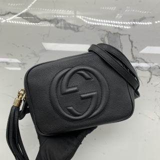 GUCCI BAG 308364 SOHO SHOULDER BLACK