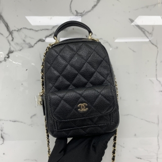CHANEL BAG CAVIAR SKIN AP3753 MINI BACKPACK/SHOULDER 2 WAY MICROCHIP A5XG8300