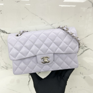 CHANEL BAG CLASSIC FLAP 23CM SMALL DOUBLE/WLAP LILAC MICROCHIP K2CHLHXJ
