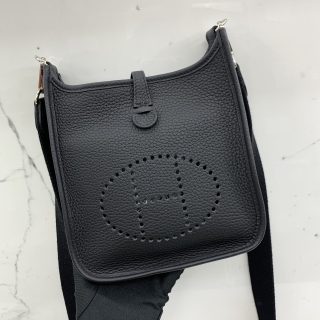HERMES BAG MINI TPM EVELYN BLACK SHW B STAMP