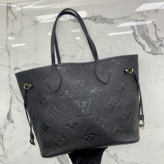 LOUIS VUITTON BAG EMPREINTE NEVERFULL MM W/POUCH RFID BLACK M45685
