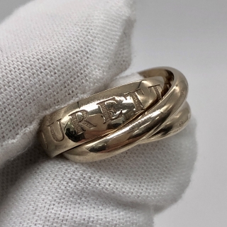 CARTIER FINE JEWELRY RING 1998 CHRISTMAS LIMITED EDITION TRINITY 750 WG 10.93G #50 O1316P