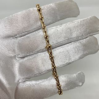 TIFFANY FINE JEWELRY BRACELET HARDWEAR MICRO LINK RG750 10.05G