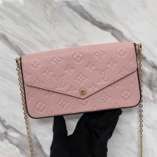 LOUIS VUITTON BAG EMPREINTE M67856 POCHETTE FELICIE PINK RFID