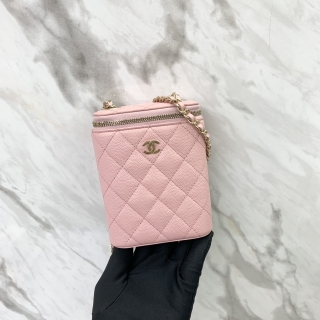 CHANEL BAG VANITY CAVIAR SKIN CHAIN MINI PINK NO.31 W/CARD 317573337