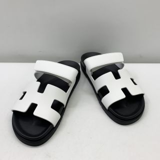 HERMES SHOES SANDALS CHYPRE WHITE #38