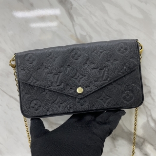 LOUIS VUITTON BAG EMPREINTE M64064 POCHETTE FELICIE BLACK RFID