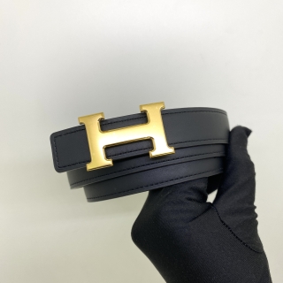HERMES BELT CONSTANCE H MINI REVERSIBLE 85 GHW ETOUPE/NOIR K STAMP