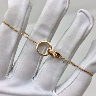 TIFFANY FINE JEWELRY BRACELET INTERLOCKING 1837 YG750 4.36G