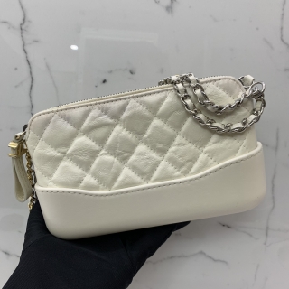 CHANEL BAG GABRIELLE CHAIN SHOULDER WHITE NO.27 NO CARD 27336446